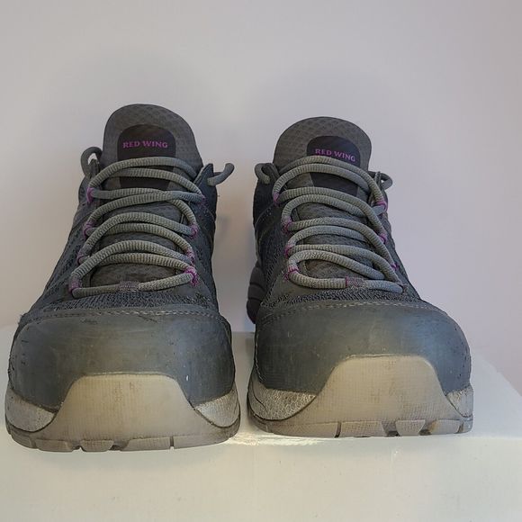RED WING Women's (9B) Gray & Purple Cooltech Safety Toe Athletic Work Shoes 2343 - Picture 4 of 13